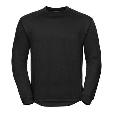 Russell Mens Spotshield Heavy Duty Crew Neck Sweatshirt (Black)