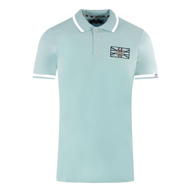 Camisa Polo Azul Claro Union Jack Aquascutum Londres