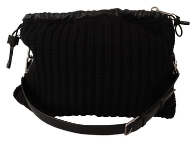 Bolso de hombro cruzado de cachemira negro de mujer de Dolce & Gabbana