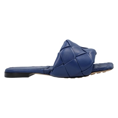 Bottega Veneta Lido Flat Sandal blue
