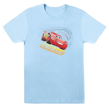 Disney Womens/Ladies Cars Lightning McQueen Cotton Boyfriend T-Shirt (Baby Blue)