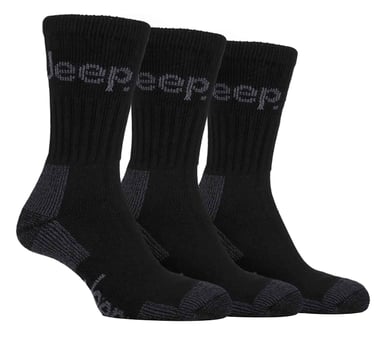 Hombres 3 Pares Jeep Terreno Suela Acolchada Caminata Senderismo Trabajo Calcetines