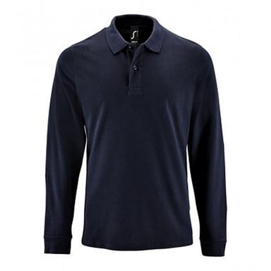 SOLS Mens Perfect Long Sleeve Pique Polo Shirt (French Navy)