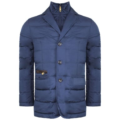 Chaqueta Hackett London Mayfair Quilted Down Bib Waistocat Hombre Azul Marino