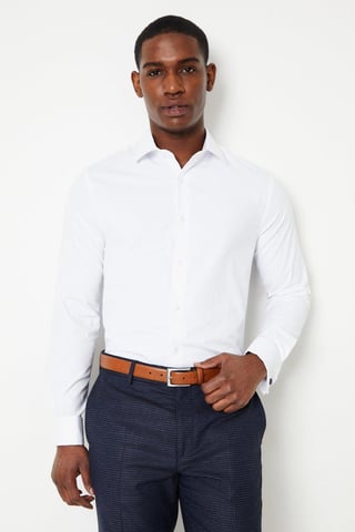 Easy Iron Double Cuff Tailored Dress Shirt