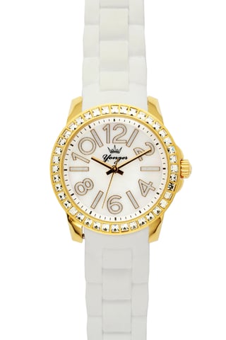 Yonger y Bresson: reloj con bisel de oro amarillo y esfera blanca
