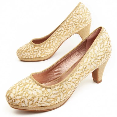 Zapato de Tacón Montevita Unne51 en Dorado