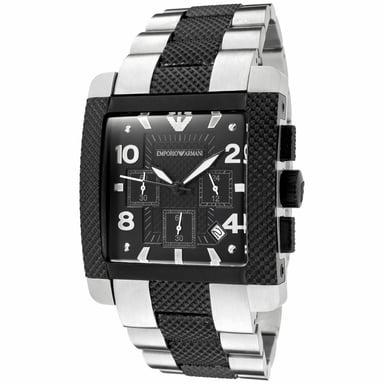 Emporio Armani Reloj de hombre Cuarzo plata negro