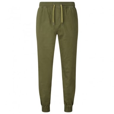 Asquith & Fox Mens Twill Jogging Bottoms (Olive)