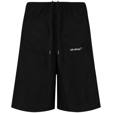 Off-White Diag Outline pantalones cortos de chandal negros