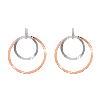 Orphelia 'Margot' Women's 925 Sterling Silver Drop Earrings - Silver/Rose ZO-7387