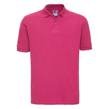 Russell Mens 100% Cotton Short Sleeve Polo Shirt (Fuchsia)