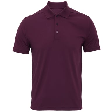 Premier Mens Coolchecker Pique Short Sleeve Polo T-Shirt (Aubergine)