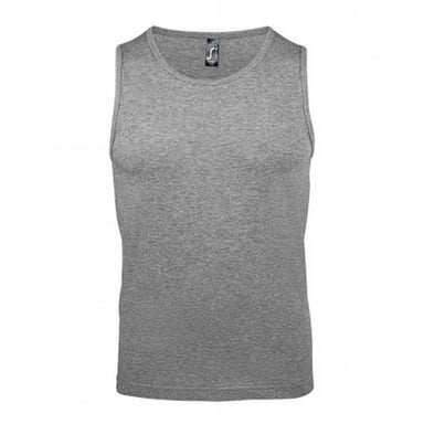 SOLS Mens Justin Sleeveless Tank / Vest Top (Grey Marl)