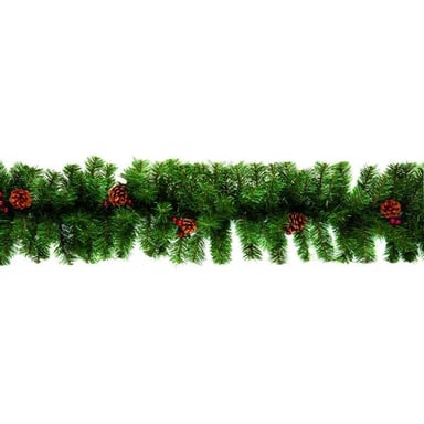 Premier Berry & Cone Garland (Green)