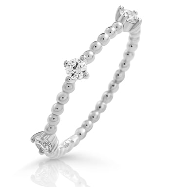 Orphelia 'Sparkle' Women's 925 Sterling Silver Ring - Silver ZR-7530