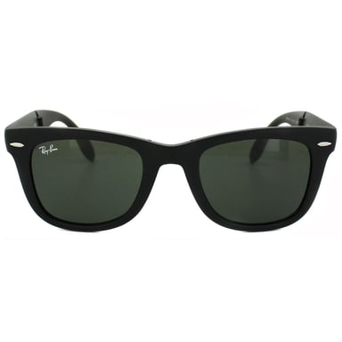 Ray-Ban Gafas de Sol Plegables Wayfarer 4105 Negro Mate Verde 601s