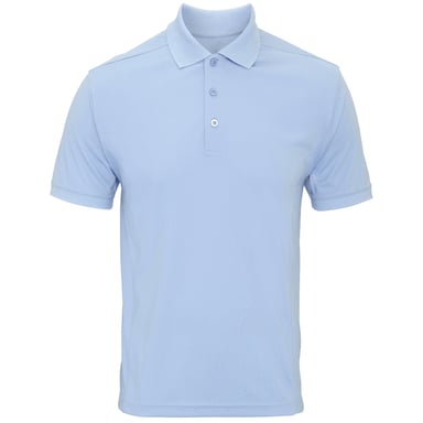 Premier Mens Coolchecker Pique Short Sleeve Polo T-Shirt (Light Blue)