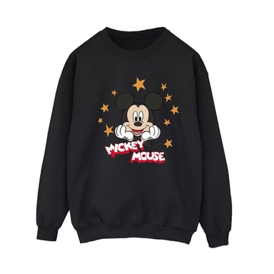 Disney Womens/Ladies Mickey Mouse Stars Sweatshirt (Black)