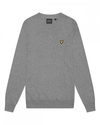 Lyle & Scott Cotton Merino Mens V-Neck Jumper