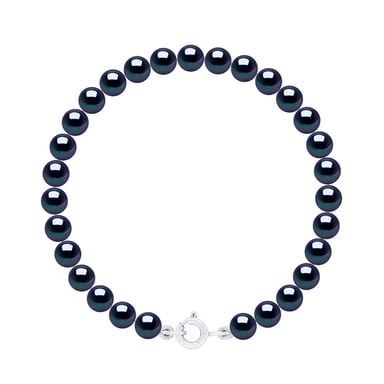 Bracelet of Real Cultured Freshwater Pearls Round 5-6 mm
