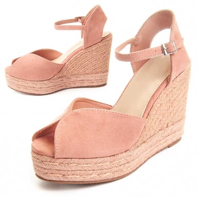 Sandalía Montevita Wedge Sparto Wesparto7 en Rosa