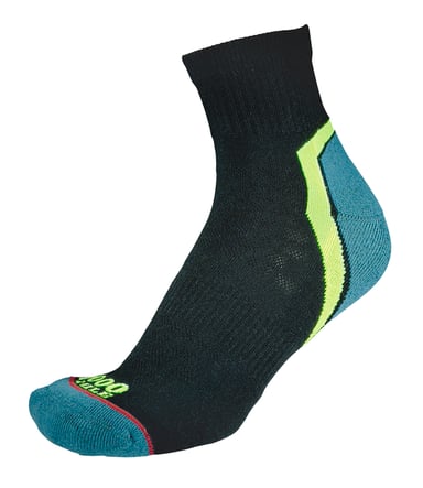 1000 Mile - Calcetines acolchados para hombre Active Quarter Repreve con puntera plana - Negro / Teal