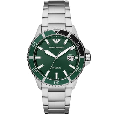 Emporio Armani Reloj de hombre Cuarzo plata verde