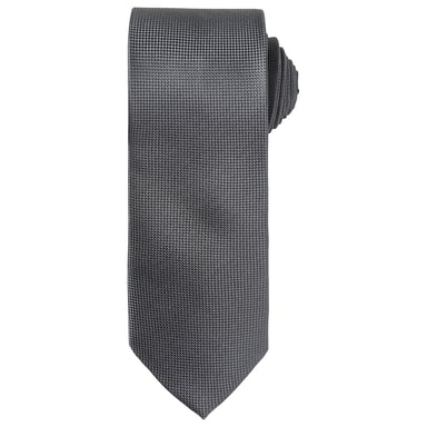 Premier Unisex Adult Micro Waffle Tie (Dark Grey)