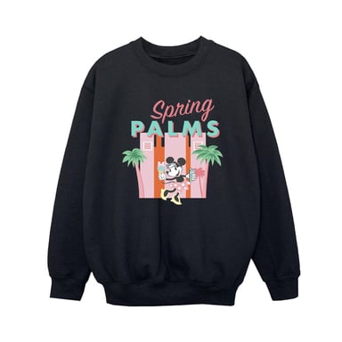 Disney Boys Minnie Mouse Spring Palms Sweatshirt (Black)