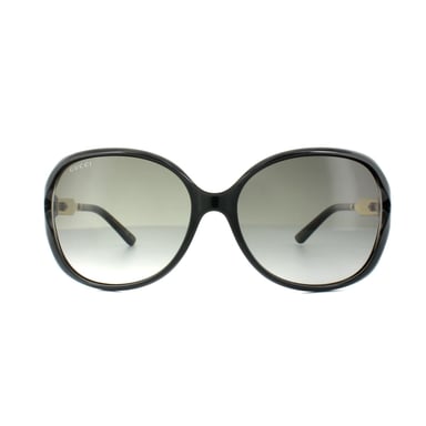 Gafas de sol Gucci 0076S 002 Negro Oro Gris Degradado