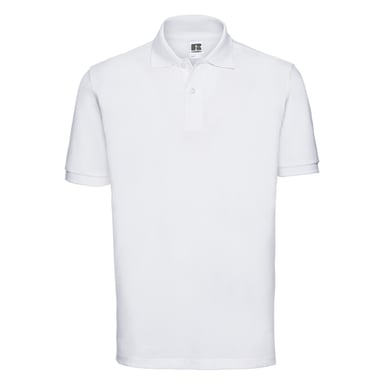 Russell Mens Classic Cotton Polo Shirt (White)