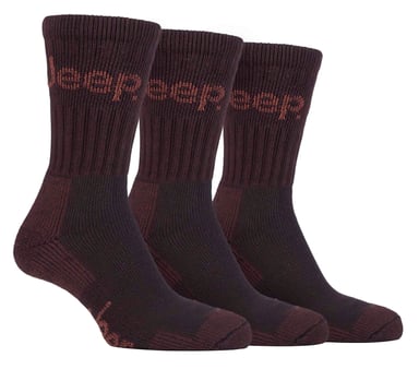 Hombres 3 Pares Jeep Terreno Suela Acolchada Caminata Senderismo Trabajo Calcetines