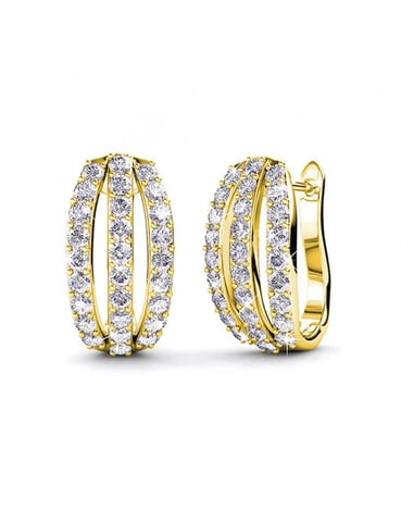Pendientes Elegantes - Oro y Cristal