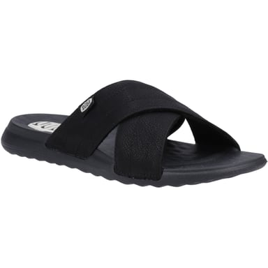 HEYDUDE Christi Slide Distressed Polyurethane Women's Black Sandals