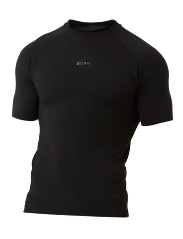 Björn Borg - Camiseta running hombre manga corta sin costuras - Negra