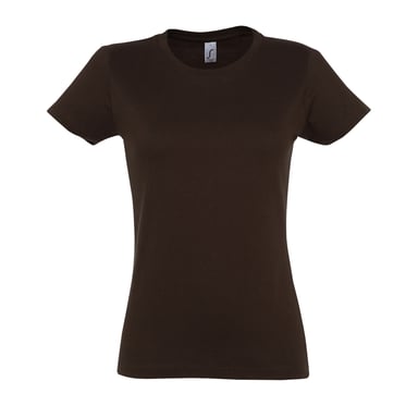 SOLS Womens/Ladies Imperial Heavy Short Sleeve T-Shirt (Chocolate)