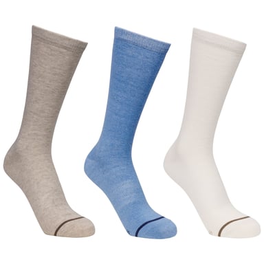 Trespass Unisex Adult Heathan Socks (Pack of 3) (Oatmilk/Cream/Storm Blue)