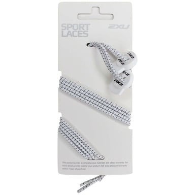 2XU Performance Unisex White/Black Locked Laces Laced