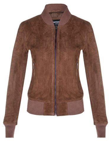 Cazadora bomber clásica de ante MA-1 para mujer - Newbury