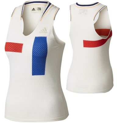 Adidas x Pharrell Williams NY CB Camiseta blanca para mujer