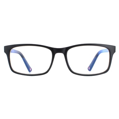 Montana Gafas de lectura BLF73 Negro Mate Azul Claro Bloque +1.00