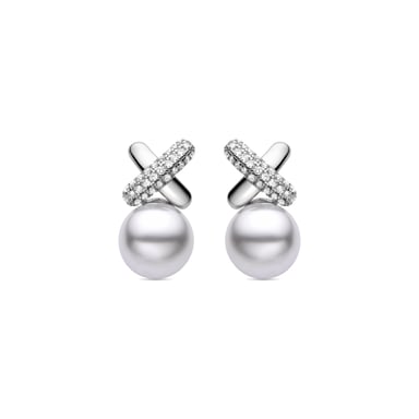 Pendientes Luxenter Geyah de Plata de Ley 925 y Perla Blanca acabado en rodio