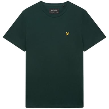 Donkergroen T-shirt met Lyle & Scott-logo op de borst