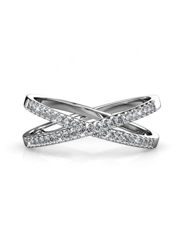 Anillo X - Plata y Cristal