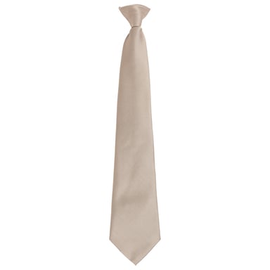 Premier Unisex Adult Colours Fashion Plain Clip-On Tie (Khaki)