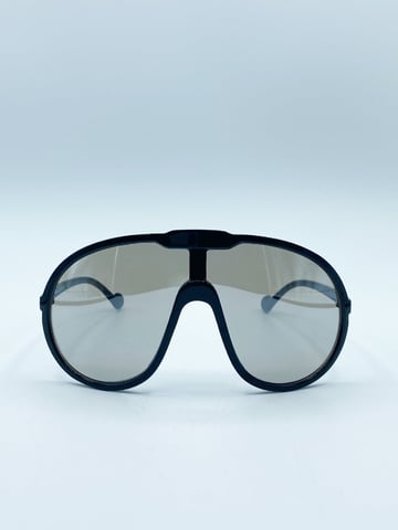 Wave Mask Sunglasses in Black