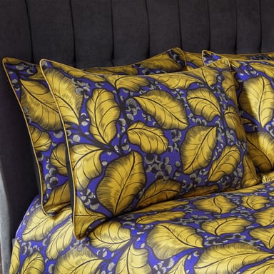 EW de Edinburgh Weavers Funda de Almohada Doble Magali Leaf de Satén de Algodón Premium
