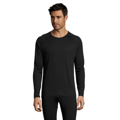SOLS Mens Long-Sleeved Sports T-Shirt (Black)