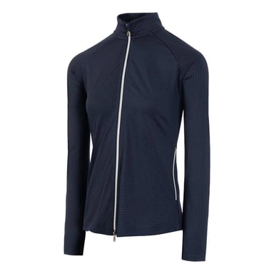 Island Green Womens/Ladies Embossed Full Zip Jacket (Navy)